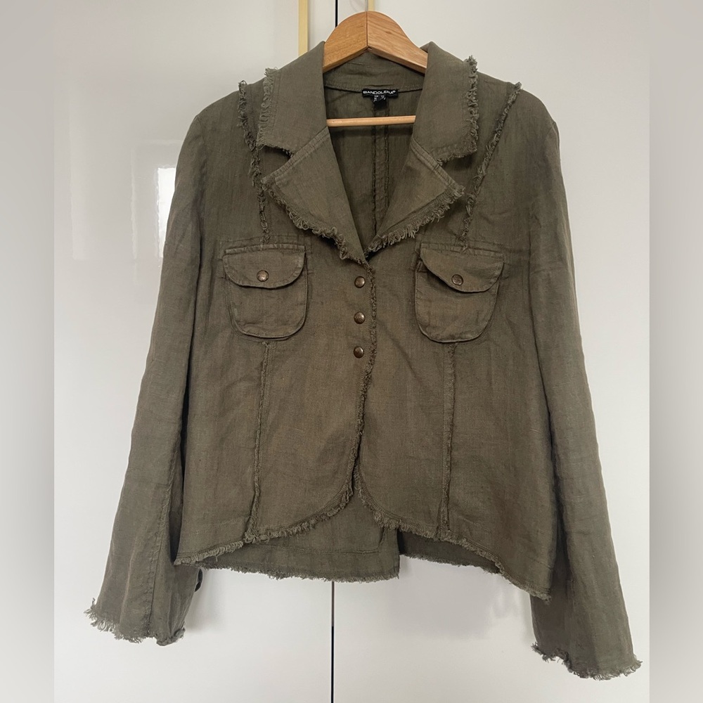 Bandolera 100% linen blazer